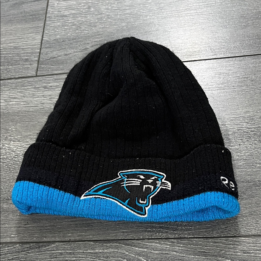 Reebok Black Hat with Blue Edge and Panther Motif
